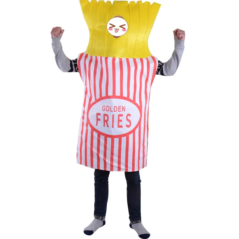 Food Fun Fancy Dress Golden Fries Potato Chips French Fries Mascot