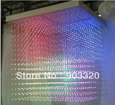 

100*100*115CM SMD1616 3 in 1 16*16*16=4096 Voxel SD Card Ceiling 3D LED Cube Light LED Display for Disco Party Exhibition Bar