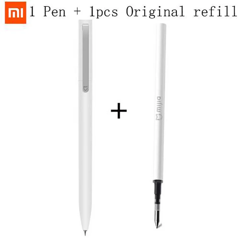 Xiaomi Mijia Sign Pens 9,5 мм ручки для подписи PREMEC гладкие швейцарские Refill MiKuni японские чернила добавить Mijia ручки Черный Refill D5 - Цвет: pen with 1 black ink