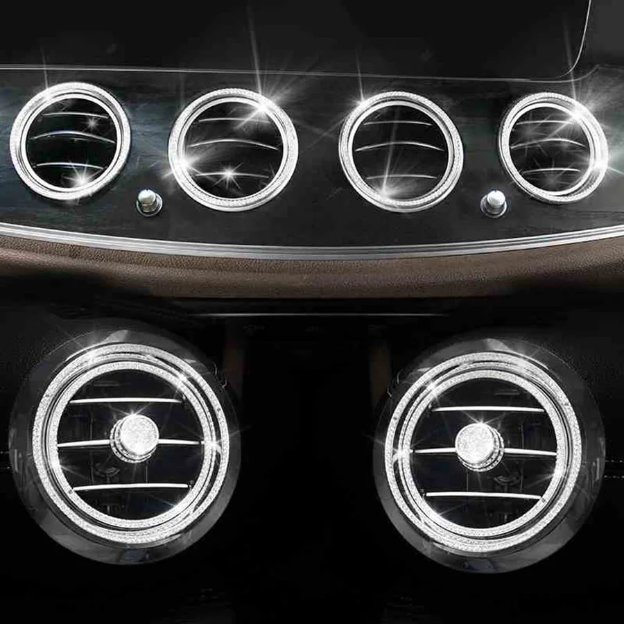 Хромированная передняя воздушная розетка накладка на рычаг для Mercedes Benz E Class W213 AMG Алмазная внутренняя AC молдинги