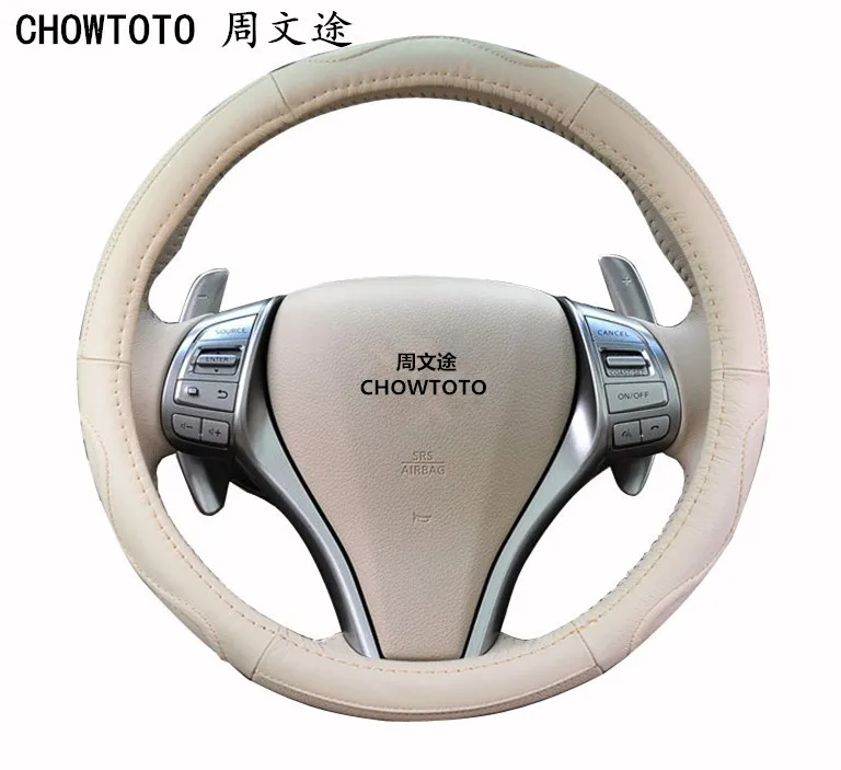 

CHOWTOTO Car Steering Wheel Covers MicroFiber Leather Auto Universal Steering Wheel Cover Car Styling Auto Accessories