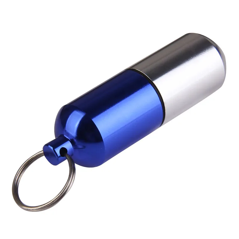 

Large Size Outdoor Waterproof Cartridge Keychain Portable Pocket Key Chain Pill Medicine Box Holder Container Key Ring VL