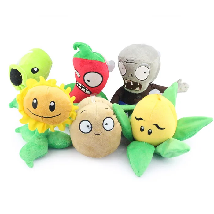 

Retail 1 Piece 13-25cm Plant vs Zombies Plush Dolls Toys Gifts for Children Kids Free Shipping