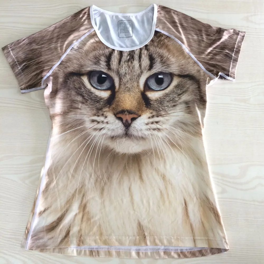 Бесшумные дизайнерские Милые 3D короткошерстная кошка Chartreux принт женские футболки стильные летние топы с короткими рукавами футболки Harajuku для девочек