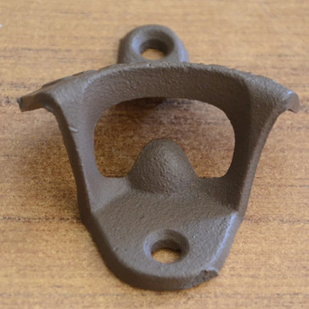 Vintage Beer Glass Bottle Cap Opener Antique Iron Wall Mounted Bar