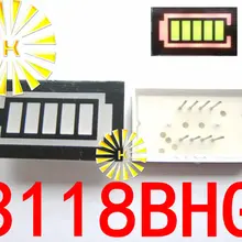 5 шт. x 5 сегментный светодиодный дисплей в виде батареи с цифровой трубкой желто-зеленый светодиод Внутренний+ красный светодиодный внешний 3118BHG