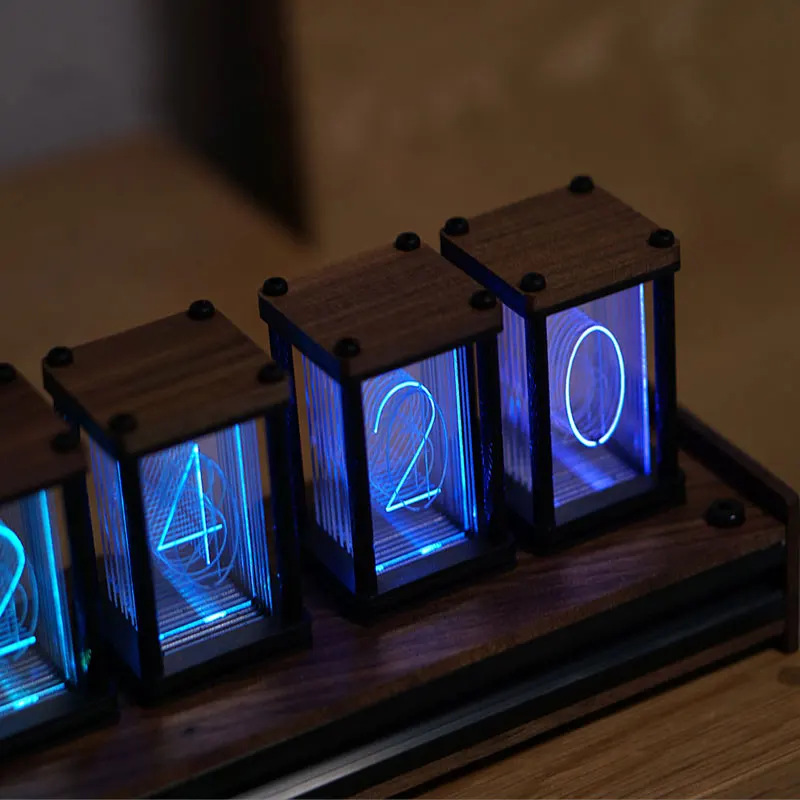 Креативный RGB светодиодный 6 бит светящиеся цифровые часы Nixie трубчатые часы Набор DIY электронные настольные часы в стиле ретро секундомер Настольный петух