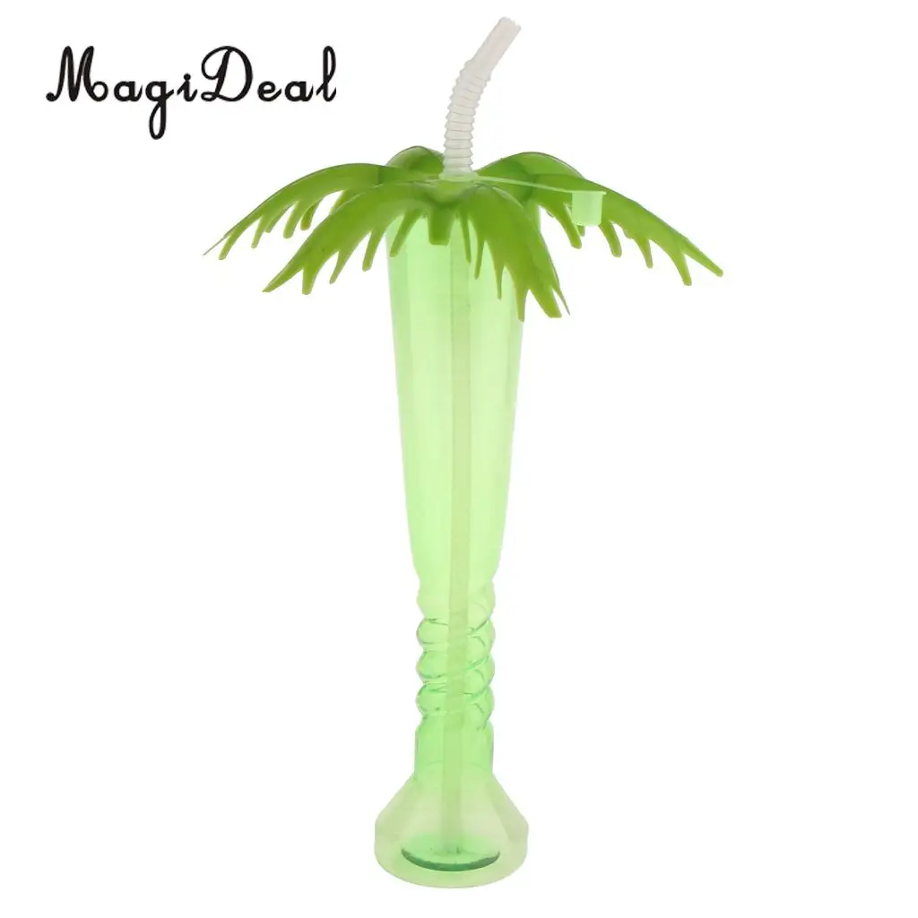 8pcs Novelty Tropical Palm Tree Luau Yard Cup Hawaiian Summer Beach Party Drinks Cup Party Decorations Photo Prop
