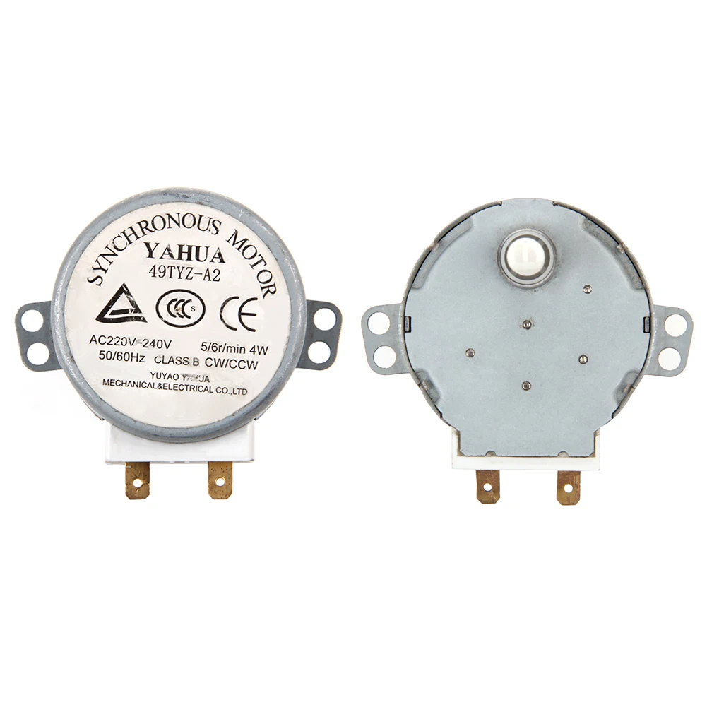 

1Pc x Microwave Motor CW/CCW 4 W 5/6 RPM AC 220-240V Rotary Table Synchronous 49TYZ-A2
