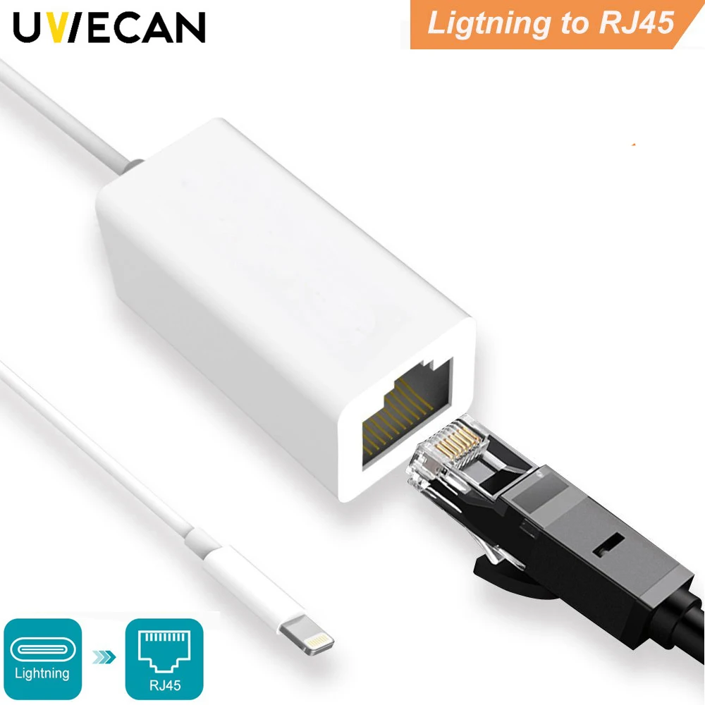 Адаптер для Lightning RJ45 Ethernet LAN Проводная сеть 100 Мбит/с сетевой кабель путешествий за