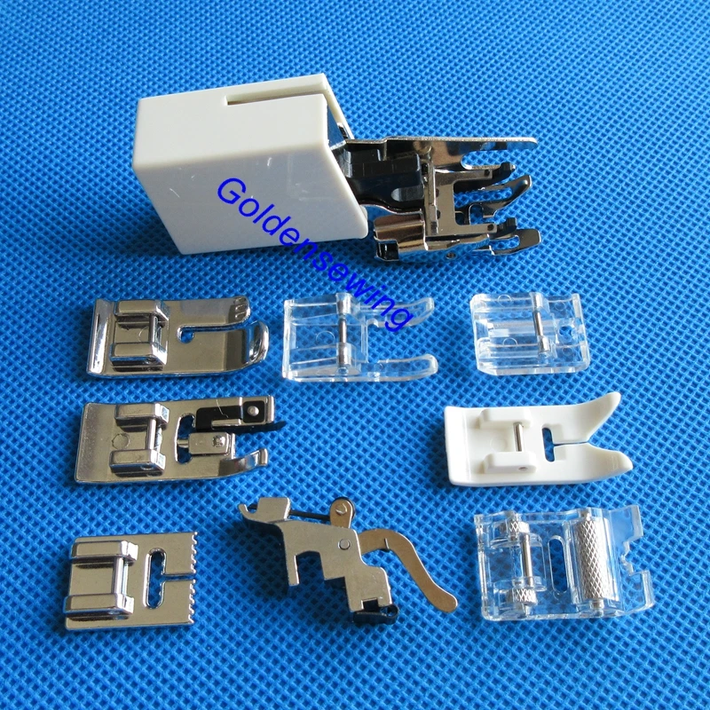 

8 PCS Low Shank Even Feed Walking Foot Adaptor for Singer 4411 4423 HD102 HD105