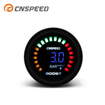 

CNSPEED 2"52mm 12V Car Auto Turbo Boost Gauge -1-3 BAR 20LED Car Turbo Boost Meter With Sensor Black Face YC101338