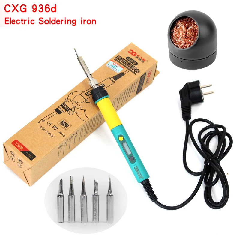 

936d+ 220V 100W LCD Display electric Soldering Iron adjustable temperature Heating Soldering Station 936D Updated Version