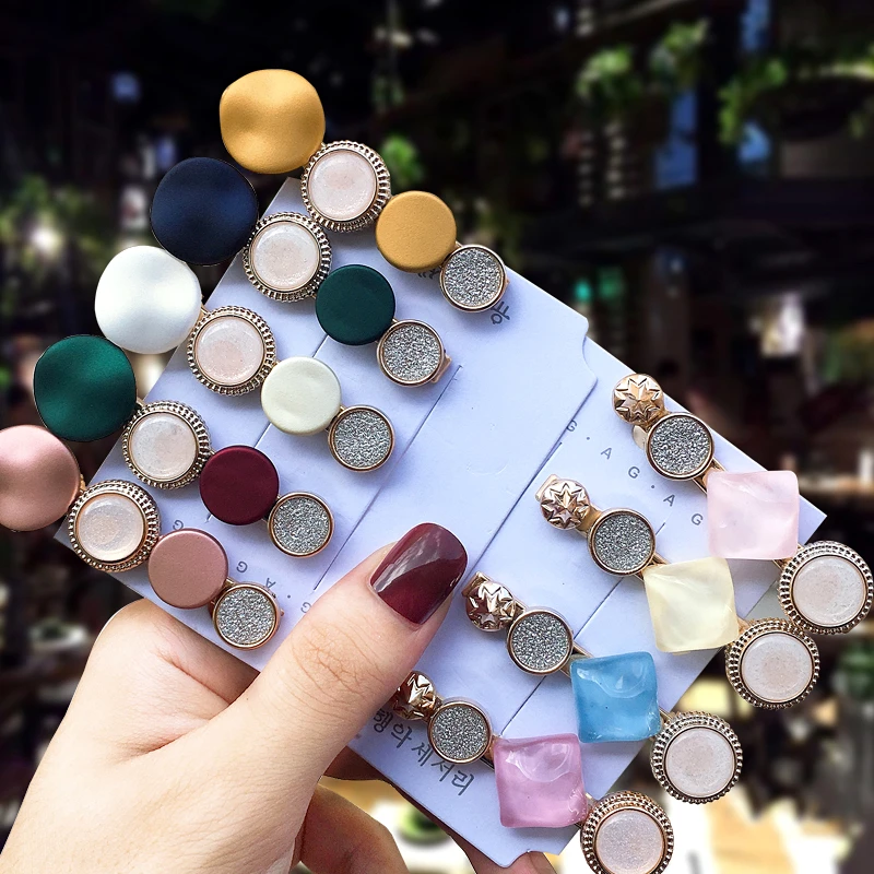 Fashion Women Acetate Hairpins Hair Ornament Macarons Hair Clip Headwear Female Hair Accessories Styling Headband