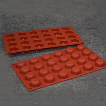 

Flat Top Small Round Biscuit Shape Silicone Moldes Chocolate Fondant Pudding Jelly DIY Tools Food Grade Cake Mini Mould