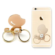 Universal Cute Monkey Double Ring Finger Ring Phone Holder Stand For iPhone7 5 6 Samsung HTC Mobile Phone Tablet Dock Accessory