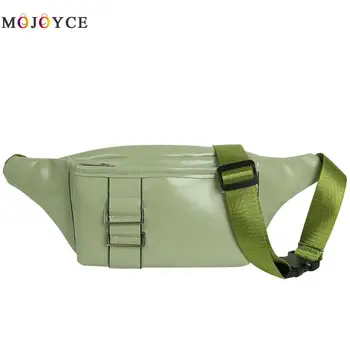 

Fashion Designer Ladies Fanny Pack Solid Color Shoulder Women PU Leather Waist Bags