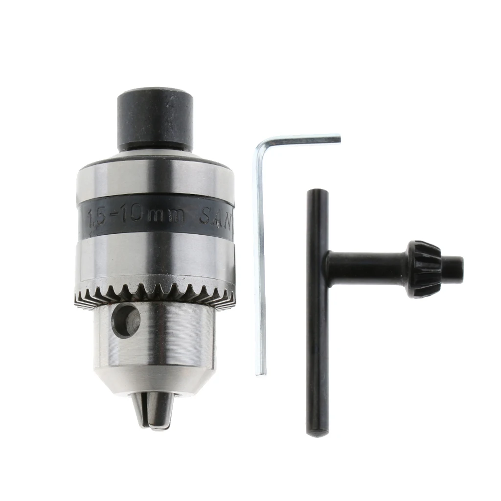 1.5-10mm Capacity Drill Chuck 1/4' Hex Shank Converter Quick Connect Adapter