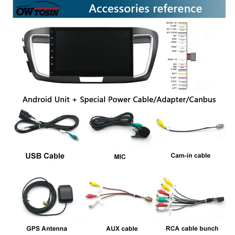 Flash Deal 10.1" IPS  8Core 4G+64G Android 9.0 Car DVD Player For Honda Accord 9 2014 2015 2016 2017 GPS Radio Stereo DSP CarPlay Parrot BT 4