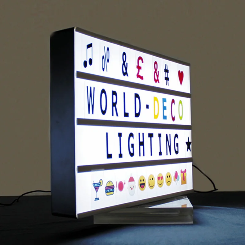 

Good price of LED A3 Cinematic light box with 100 diy Letters operated by Battery & usb cable for window display