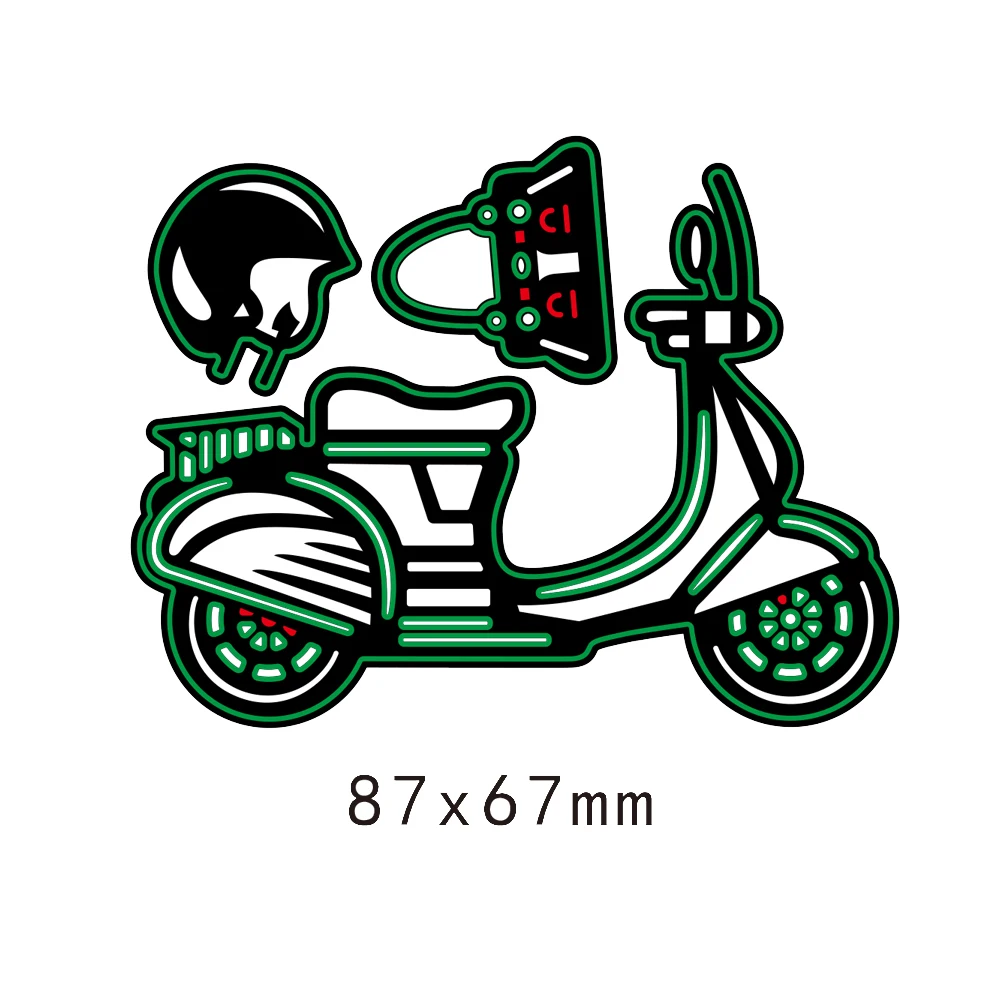 

Girls Scooter dies scrapbooking nouveau arrivage 2019 alinacrafts Crafts Metal Steel Cutting Dies Stencil For DIY Paper Card