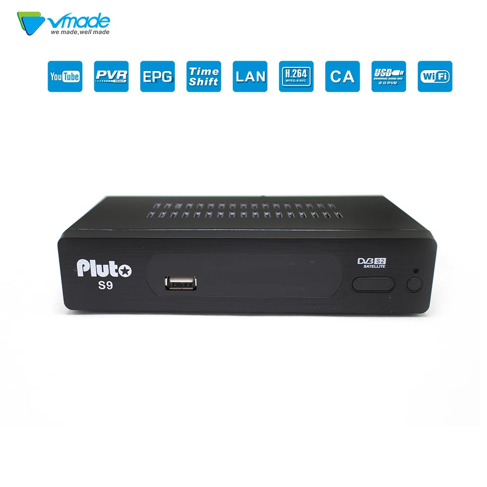 DVB S2 Pluto S9 спутниковый ресивер Цифровое ТВ высокой четкости тюнер рецептор