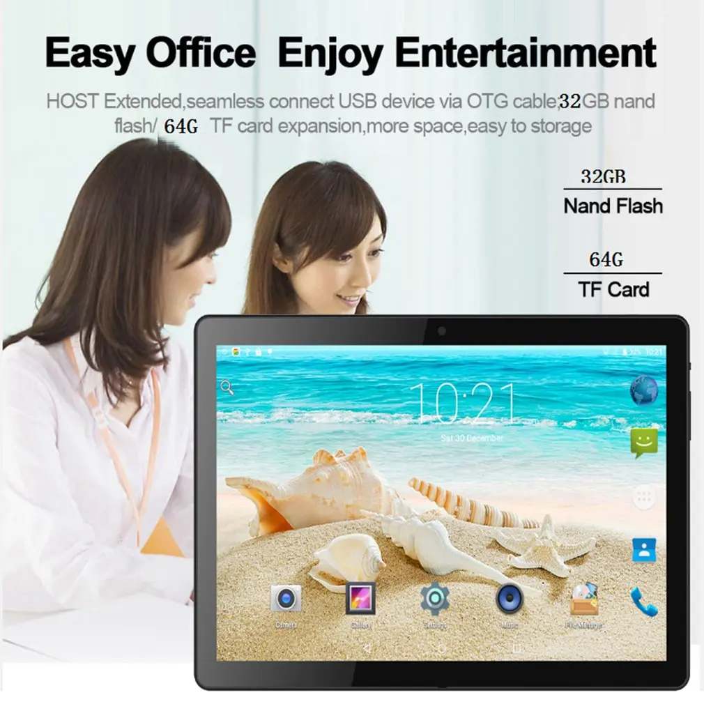 

A108 10.1inch Tablet PC 3G Network WiFi Dual SIM Card For Android 6.0 System Smart Phone 2G RAM + 32G ROM Memory Dual Camera