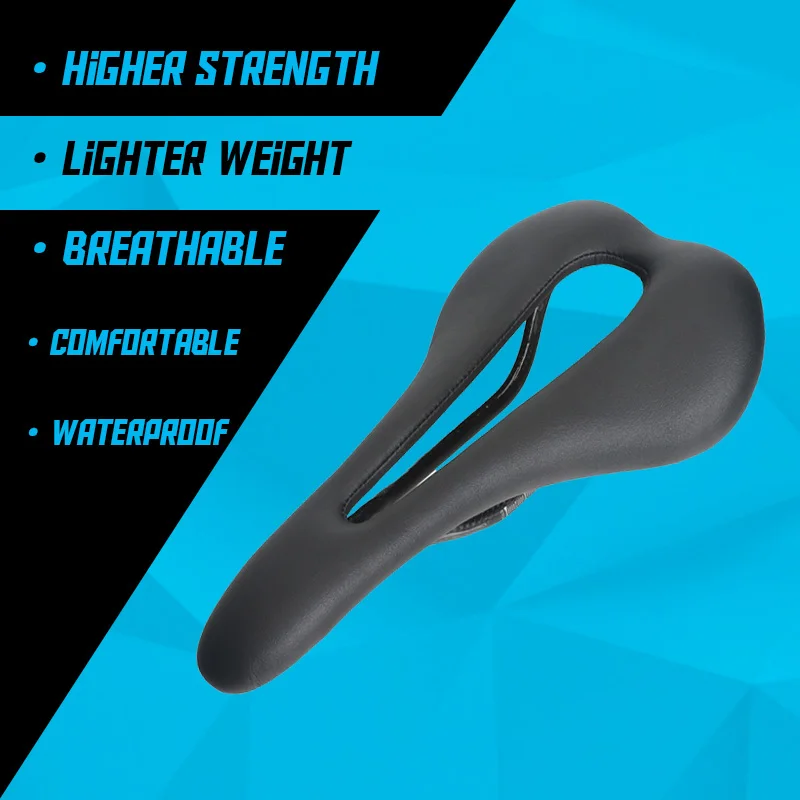 

TOSEEK MTB Bicycle Carbon Fiber Saddle Road Bike Lightweight Seat Cushion Hollow Lightweight Full Carbon Fiber TP0601
