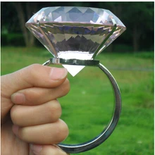 80 мм супер большое кольцо из искусственного кристалла реквизит для свадебной фотосъемки подарок на день рождения Аксессуары для косплея кольцо