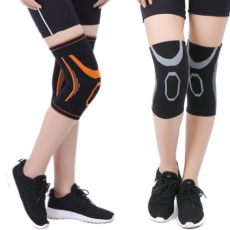 1 pair Sports Knee Pads Nylon Elastic Jacquard knitted Knee Support Brace Running Fitness Hiking Cycling Knee Protector Gear 1 pair Sports Knee Pads Nylon Elastic Jacquard knitted Knee Support Brace Running Fitness Hiking Cycling Knee Protector Gear