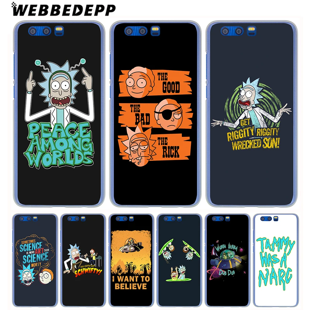 

WEBBEDEPP Funny Cartoon Comic Meme Rick And Morty Hard Case for Huawei Honor Play 9 8 10 Lite 8X 7X 6A 7A Pro 2GB