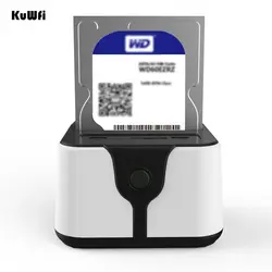 Kuwfi 2.5/3.5 "HD Box USB3.0 SATA внешний жесткий диск Док-чехол с 300 Мбит/с Беспроводной маршрутизатор wi-Fi ретранслятор приложение обмена файлами