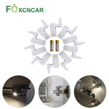 10 шт. светодиодный светильник для кухонного шкафа, светильник Smart Touch, индукционный светильник для шкафа, внутренняя шарнирная лампа для шкафа, светильник с датчиком