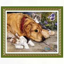  Square diamond mosaic painting diamond embroidery cross stitch Dog - 3d diy full rhinestones beadwork set 2869R 