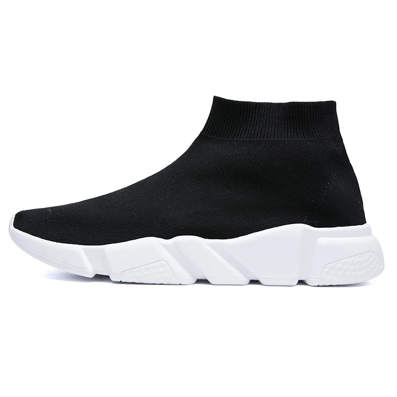 Weweya New Trend Sneakers Men Slip On Vulcanize Shoes Low Top Flat Shoes Breathable Mesh Socks Flats Unisex Shoes Sock Footwear