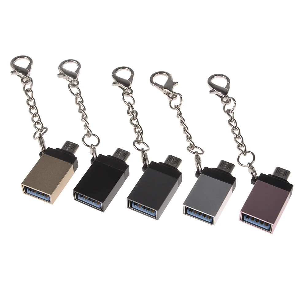 USB 3,0 Женский переходник Micro USB для передачи данных со штекером переходник, конвертер с цепочкой для ключей