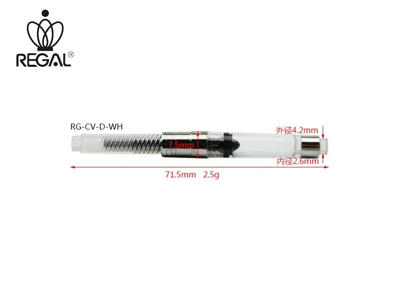 6X перьевая ручка, качественный конвертер чернил, конвертер, подходит для перьевых ручек JINHAO DUKE KAIGELU REGAL HERO - Цвет: 6X REGAL Converter
