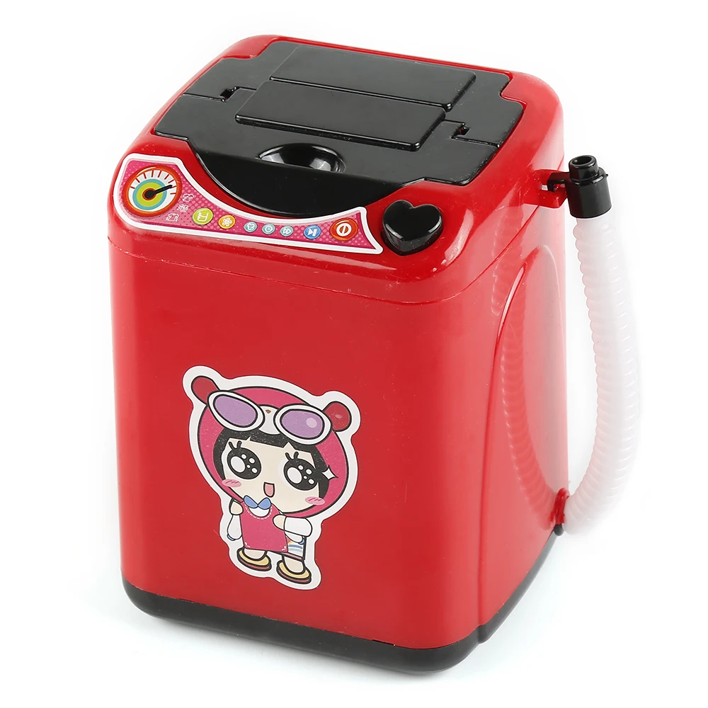 Мини электрическая стиральная машина игрушки дошкольного образования игра стиральная машина ролевые дети играть мебель/макияж кисти устройство для чистки