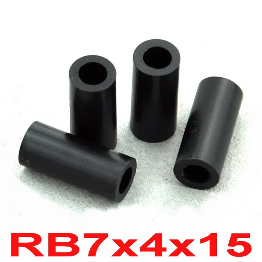 ( 10 pcs/lot ) 15mm Black Nylon Round Spacer, OD 7mm, ID 4.1mm, for M4