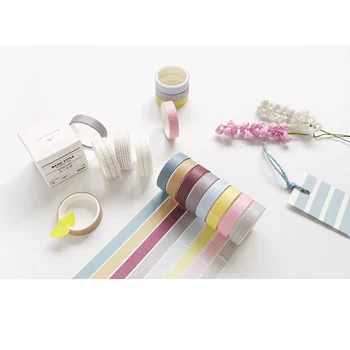

66 pcs/Lot Basic color grid paper washi masking tape Deco sticker for diary book household Stationery Material escolar A6712