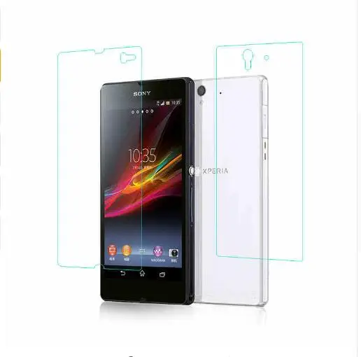 

9H Front + Back 2.5D Toughened Film Screen Protector Glass For Sony Xperia Z L36H c660x c6603 C6602 Tempered Glass