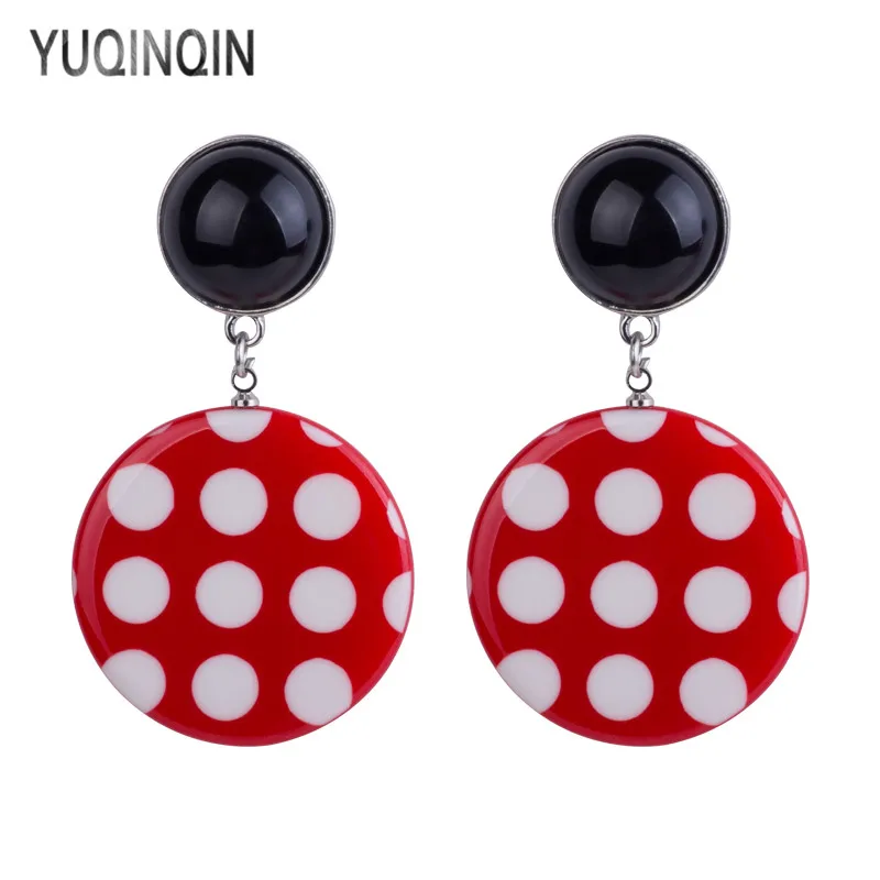 

Trendy Drop Big Acrylic Earrings for Women 2018 Statement Elegant Round Resin Earrings Fashion Jewelry Long Dangle Brincos