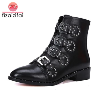 

Brand Genuine leather Motorcycle boots Biker Shoes Women Suede Pointed Snow Boots Brand Shoe Famous Designer Woman Flats Punk