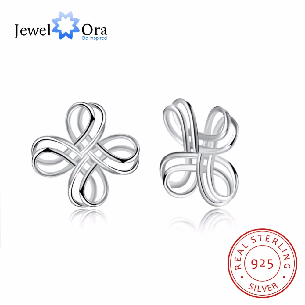 

925 Silver Stud Earrings For Women Flower Shape Earrings 2018 New Arrival Trendy Jewelry Vintage Gift For Mom(Jewelora EA103001)
