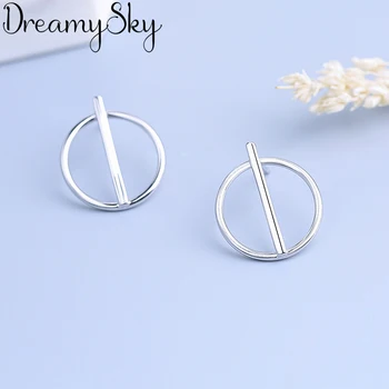 

Trendy Silver Color Circle Earrings For Women Girls 2019 Bijoux Femme Gifts Statement Earrings joyas de plata Brincos