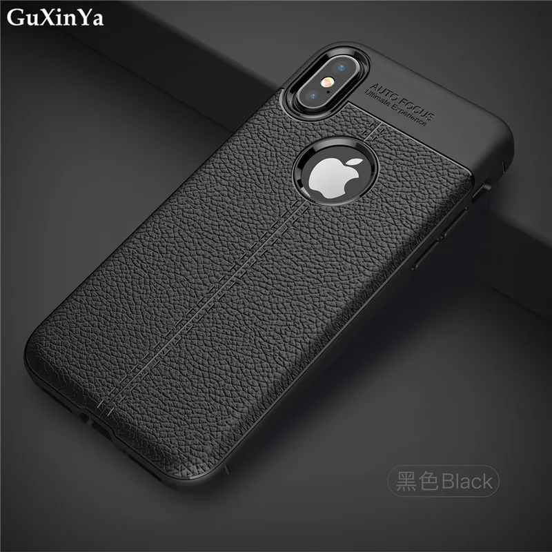 Чехол GuXinYa для Apple iphone X роскошный кожаный ударопрочный чехол из ТПУ телефона