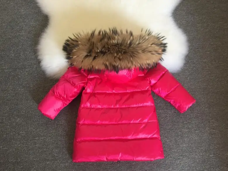 Kids Winter Duck Down Coats With Fur Collar Boys Girls Long Ski Jacket Children Snow Wear Parka Teeanagers Outerwear Thick Coats