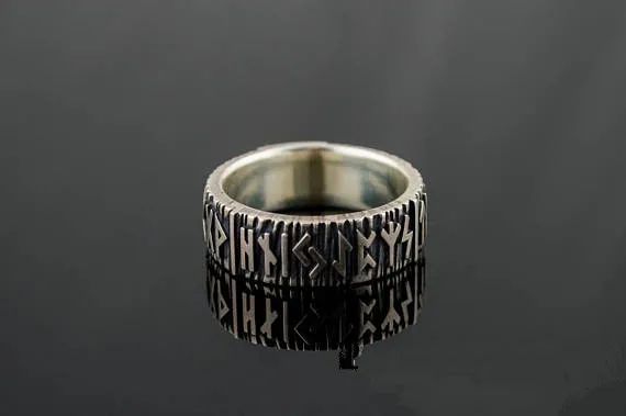 Кольцо Futhark Runes для мужчин и женщин кольца в скандинавском стиле викинги мужские