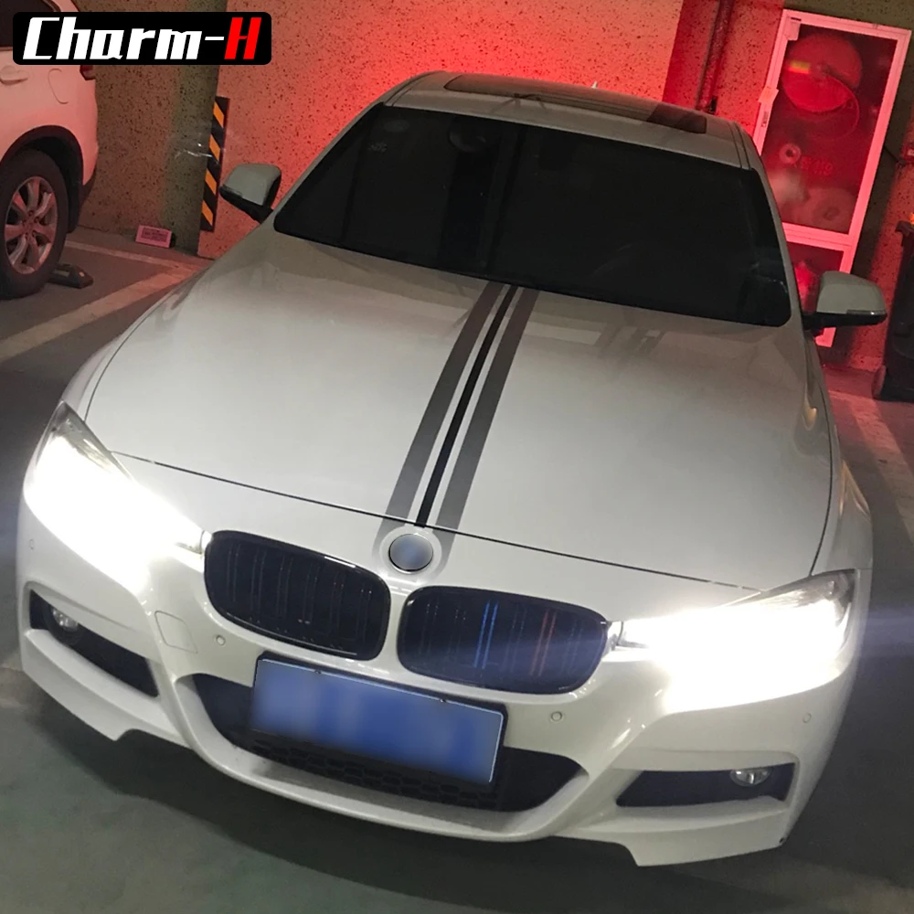 Car Hood Bonnet Racing Stripes Lines Vinyl Decals Garland Stickers for BMW 3 5 Series F30 F31 320i 316i F10 F11 520i