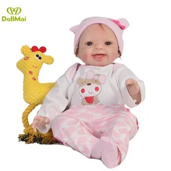 Bebe doll Reborn DollMai brand 55cm New Silicone reborn baby adorable girl toddler doll gift for child bebe gift rebon Bebe doll Reborn DollMai brand 55cm New Silicone reborn baby adorable girl toddler doll gift for child bebe gift rebon